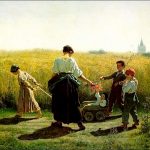 Жюль Бретон. На работу в поля (1884)