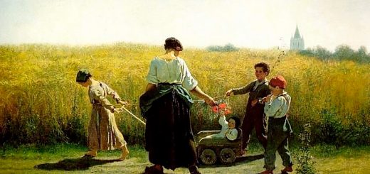 Жюль Бретон. На работу в поля (1884)