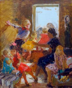 Варвара Раевская-Рутковская. Эвакуация детей (эскиз, 1942)